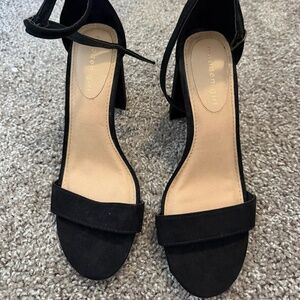 Black block heels